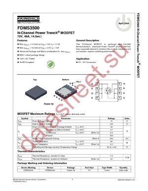 FDMS3500 datasheet  